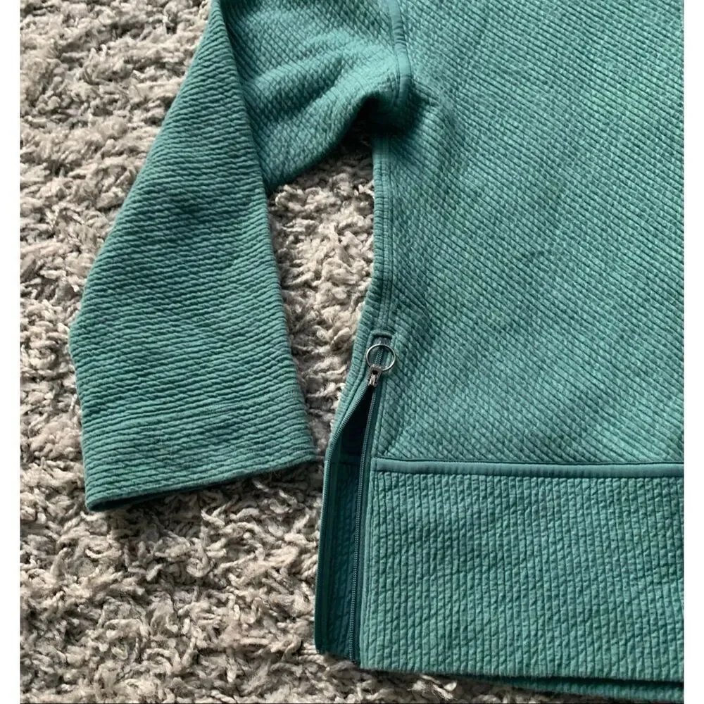 Lululemon On Repeat Mock Neck Green Smoke Long Sleeve TOP Shirt sz M